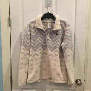VS PINK Geometric/Aztec Print Sherpa Pullover